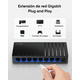 thumbnail image 2 of Switch Gigabit De 8 Puertos 10/100/1000 Mbps Cudy Gs108d, Plug & Play, Transmisión Ethernet Hasta 170 M, Red Cableada Estable Para Pc, Consolas, Smart Tv Y Cámaras Ip, 2 of 8