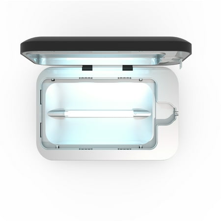PhoneSoap UV Sanitizer Kit with Dual Charger Box, Black, 1 Count