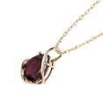 thumbnail image 2 of 10k Yellow Gold Genuine Pear-shape Garnet Teardrop Pendant Necklace, 2 of 5