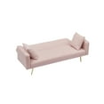 thumbnail image 6 of 71" W Teddy Convertible Futon Sofa Bed,Modern Upholstered Loveseat Sofa Couch for Living Room,Small Space,Pink, 6 of 8