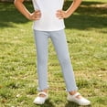 thumbnail image 6 of Lmnyox Leggings for Toddler Girls Textured Plain Ruffle Trim Elastic Waist Leggings Casual Fashion Pants, 6 of 8