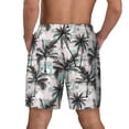 thumbnail image 3 of Kdxio Hawaii Palms Print Men's Swim Trunks with Compression Liner 7 Inch Inseam Quick Dry Swim Shorts, 3 of 7