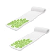 thumbnail image 1 of TRC Recreation Sunsation Chaise Longue Flottante de Piscine en Mousse 1,75 Pouces avec Appui-Tête, Lot de 2, Blanc/vert, 1 of 10
