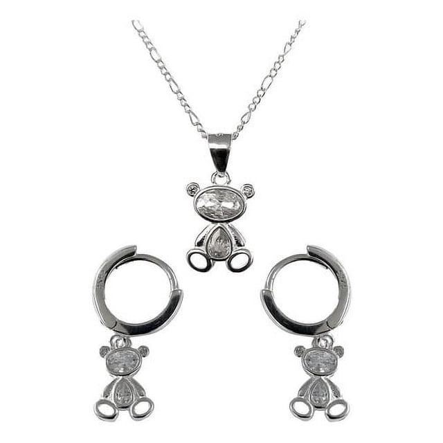 JOYARIS Juego Ositos Piedras Amor Amistad + Dije + Cadena Plata S925 A-0000008