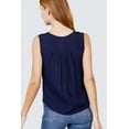 thumbnail image 5 of Sleeveless Front Pleats Detail W/button Woven Top, 5 of 15