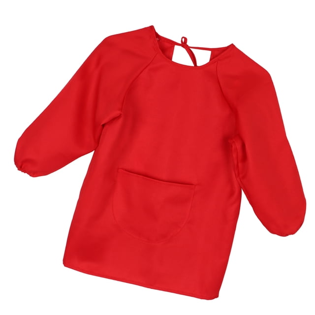 Niños Art Smocks Niño Impermeable Artista Pintura Delantales Manga larga con bolsillos Rojo para 1-5T Sunnimix Delantal de la pintura de los niños