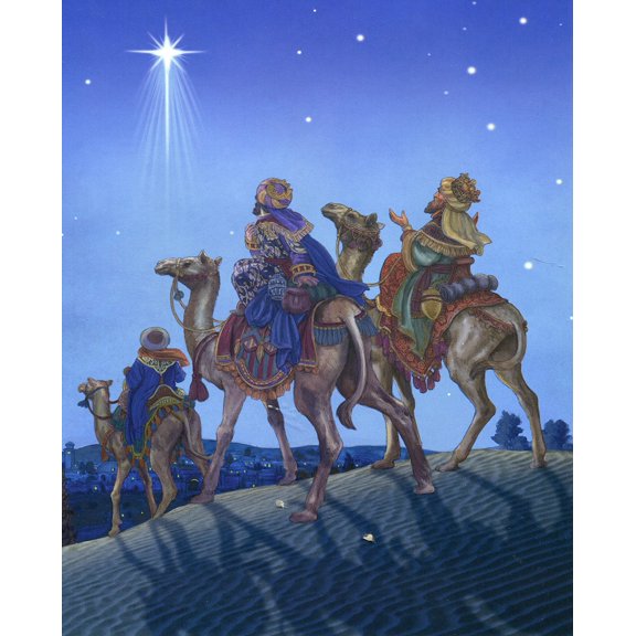 Catholic print picture - Three Kings T - 8" x 10" ready to be framed