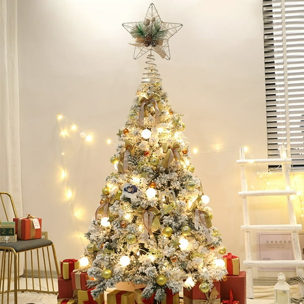 pstuiky Árbol de Navidad artificial de mesa con luces LED ideal para decorar interiores y fiestas.