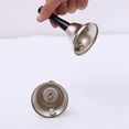 thumbnail image 3 of 2X Campana de Mano de Acero Dorado, Alarma de Campana de Llamada Fuerte, Amores Familiares, Campanas de Mano Musicales, Campanas de Vaca con Agarre de -B, 3 of 3