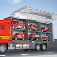 thumbnail image 3 of Esaierr Toddler Boys Fire Truck Vehicle Toys for Kids Boys Car Toys 3-7Y Alloy Mini Rescue Emergency Fire Engine Toys Simulation Cargo Car Toys with Sound Light Story Car Toys, 3 of 4