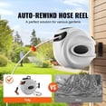 thumbnail image 6 of Retractable Hose Reel 100ft x 1/2in, Wall Mount, 180° Swivel, 9-Pattern Nozzle, Auto Rewind, Lockable, Slow Return - Garden Water Hose, 6 of 7