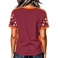 thumbnail image 4 of Women's V Neck Halloween Tops Short Sleeve Casual T-Shirts Funny Pumpkin Car Graphic Tees Flattering Blouses for Fall Holiday Party Everyday Activewear, 4 of 5