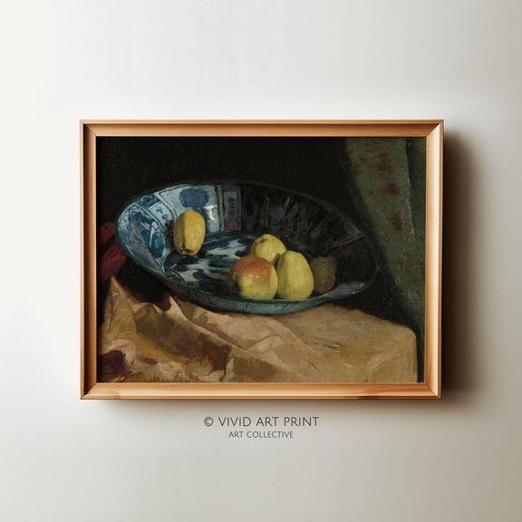 Vintage Still Life Fruit Wall Art, Cottage Core Rustic Kitchen Home Decor, Vivid Art Print Wn-316 Wall Art, Modern Wall Decor, 8x12 UNFRAMED