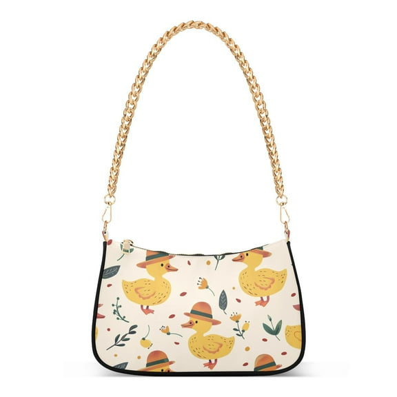 Ducks LeavesWomen Small Shoulder Bag Crossbody Tote Hobo Bags Purse Clutch Handbags with Chain Strap for Women