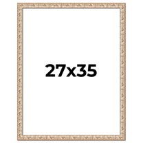 27x35 Frame White Real Wood Picture Frame Width 1.5 inches | Interior Frame Depth 0.5 inches |