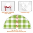 thumbnail image 4 of Rocae White Green Plaid for Christmas Tree Skirt with Pom Pom Trim for Holiday Party for Holiday Home Decor Indoor Outdoor-30", 4 of 7