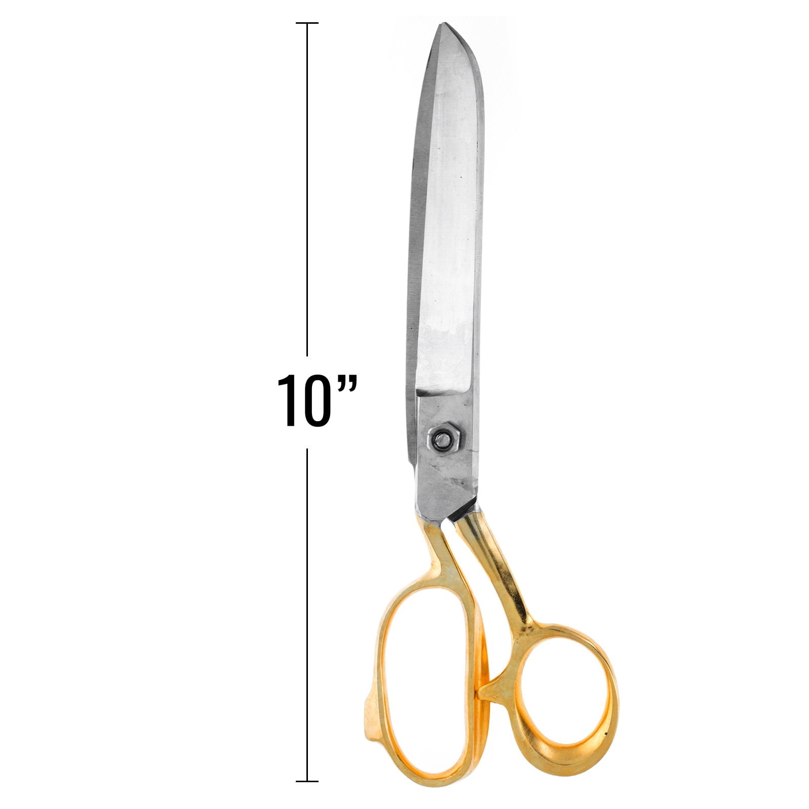 10 Inch ToolTreaux Stainless Steel Heavy Duty Fabric Scissors Sewing Supplies with Gold Handles