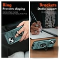 thumbnail image 7 of Designed for iPhone 11 Card Holder Case with 360°Rotatable Ring Holder Kickstand,2-Layer Heavy Duty Shockproof Rugged Hybrid Hard PC Soft Rubber Case For iPhone 11, Green, 7 of 7