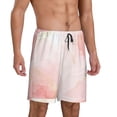 thumbnail image 2 of Fotbe Pink Marble Pajama Shorts for Men, Men's Pajama Bottoms, Sleepwear,Short Pajama Pants-Large, 2 of 9