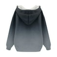 thumbnail image 4 of Vedolay Womens Plus Activewear Fashion 2023 V Neck Long Sleeve Pocket Solid Color Hooded Top Jackets for Women Grey,2XL, 4 of 4