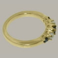 thumbnail image 4 of LBG British Made Classic Solid 14k Yellow Gold Natural Sapphire & Cultured Pearl Womens band Ring - 33 size options - Size 5.25, 4 of 6