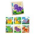 thumbnail image 2 of Rompecabezas de madera de seis caras, juguete de viaje, juguetes interactivos, desarrollo, día de San Valentín. Dinosaurio, 2 of 9