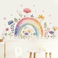 thumbnail image 3 of Adhesivos de pared, acuarela, arcoíris y flores, 30 x 120 cm, PVC, 3 of 4