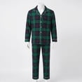 thumbnail image 6 of Leey-World Christmas Family Pajamas Matching Sets Long Sleeve Pj Set Satin Button Down Plaid Pajamas Long Sleeve Holiday Sleepwear, 6 of 6