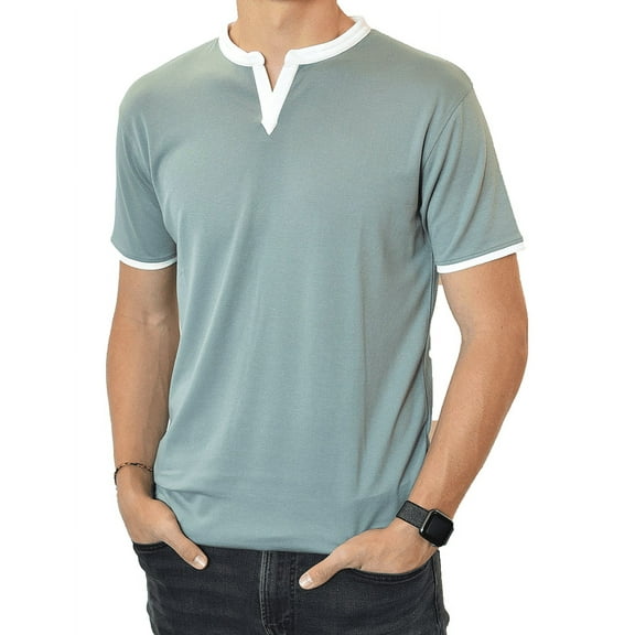 Short Sleeve Notch Collar