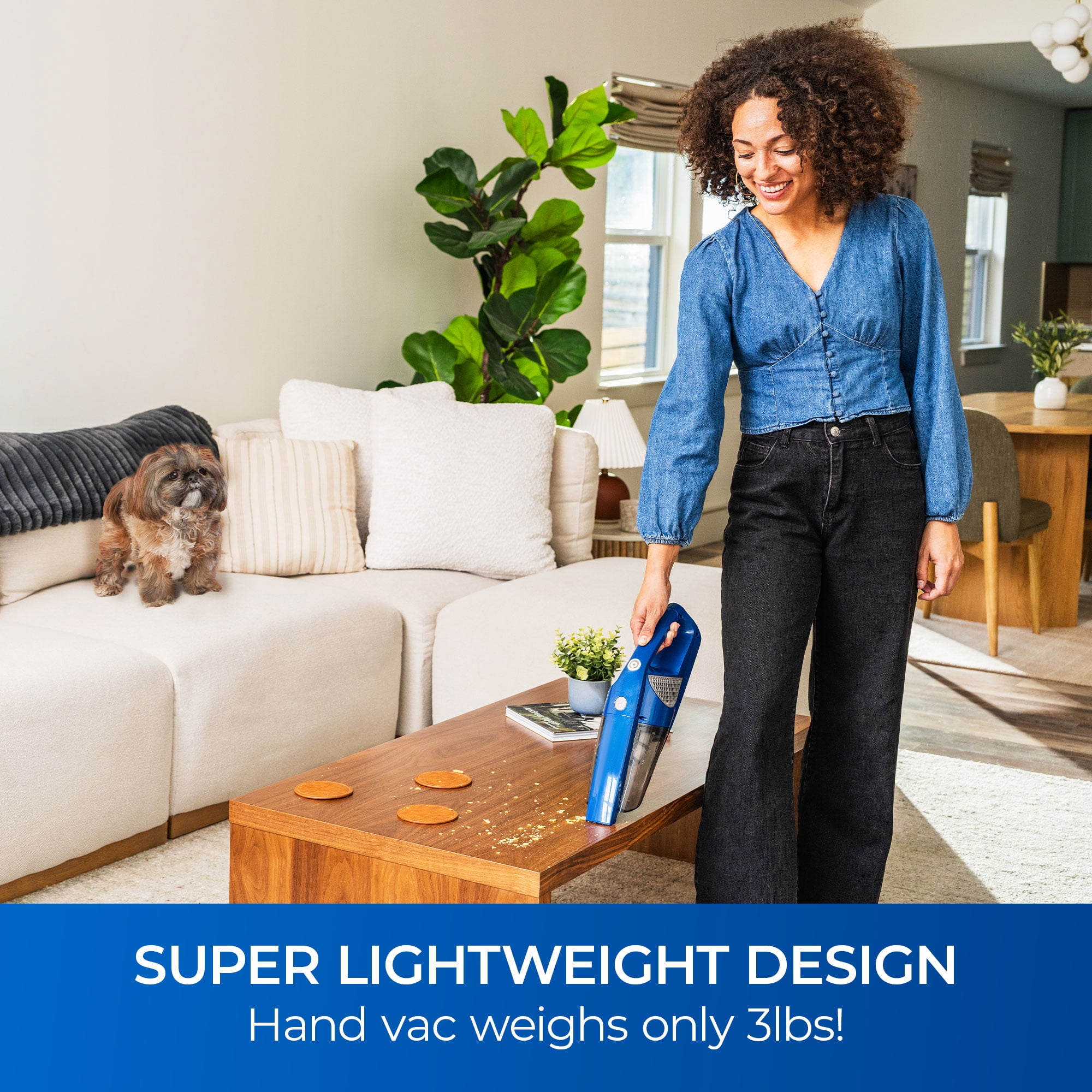 Kenmore Stratus™ Cordless Stick Vacuum, 24V, for Hard Floors, Carpet, & Rugs, 2-in-1 Hand Vac, Self-Standing, EasyCut, 40min Runtime, DS1036, Blue