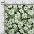 thumbnail image 2 of oneOone Viscose Jersey Green Fabric Tropical Floral Craft Projects Decor Fabric Printed By The Yard 60 Inch Wide, 2 of 4