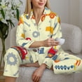 thumbnail image 6 of Balery Heavy Equipment Pattern Pajama Sets for Women Long Sleeve 2 Piece Sleepwear Loungewear Sets Soft PJ's with Pockets Long Sleeve Comfy Pj Sets-Large, 6 of 7