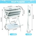 thumbnail image 4 of Elevated Dog Bathtub Grooming Station with Drain Adjustable Collar, 2 in 1 Collapsible Dogs Beautify Bathtub Portable Pet Washing Station, Pet Tub for Small Medium Dog Cat Shower Hairdressing, 4 of 16