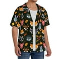thumbnail image 2 of Sikiie Forest Animal Faces Men's Cuban Shirt, Hawaiian Shirts, Business Casual Button Down Shirts, Short Sleeve Shirt-Small, 2 of 5