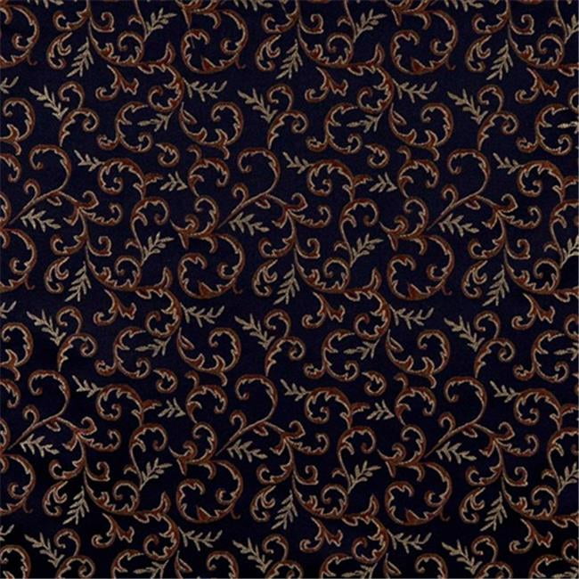 Designer Fabrics E640 54 in. Wide Abstract Floral Navy Blue, Yellow And