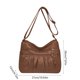 thumbnail image 3 of Bolso de mano plisado multicapa para mujer - Bolso de hombro de PU de gran capacidad, 27x20x12cm, blanco o marrón, 3 of 6