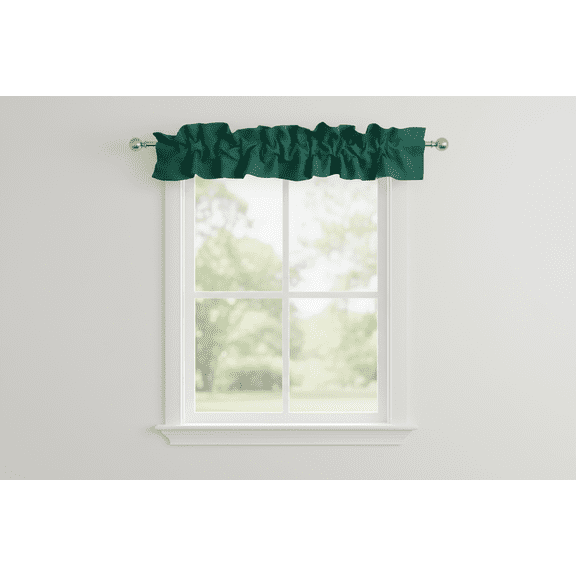 Solid Poplin Curtain Sleeve Topper Hunter Green