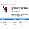 thumbnail image 2 of Automatic Transmission Shift Linkage Kit - Compatible with 1976 - 1979 Jeep CJ7 1977 1978, 2 of 2