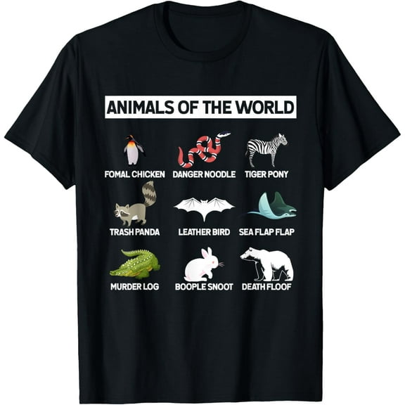 t-shirt Animals Of The World Gifts For Animal Wild Lovers Gifts T-Shirt mens，black，women，funny，journey，Crew Neck, Short Sleeve,printing