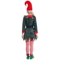 thumbnail image 5 of vastwit Womens Christmas Elf Suit Bells Sequins Dress with Hat Shoes Belt and Stockings Olive Green XXL, 5 of 6
