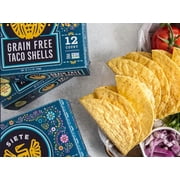 (4 pack) Siete Family Foods Grain Free Crunchy Taco Shells, 12 Count