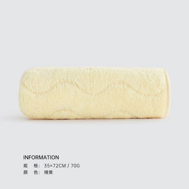 Nvzi toallas de baño de vellón coral, absorbentes, para ducha, piscina, 13,78 x 29,53 pulgadas (amarillas)