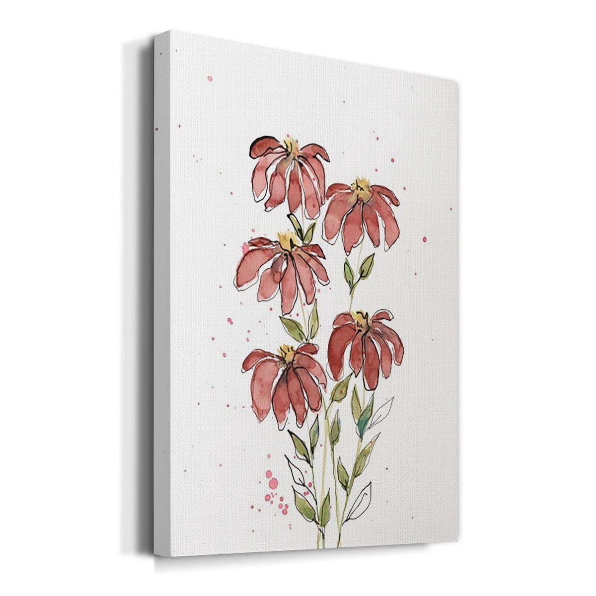 Watercolor Blooms II Premium Gallery Wrapped Canvas - Ready to Hang