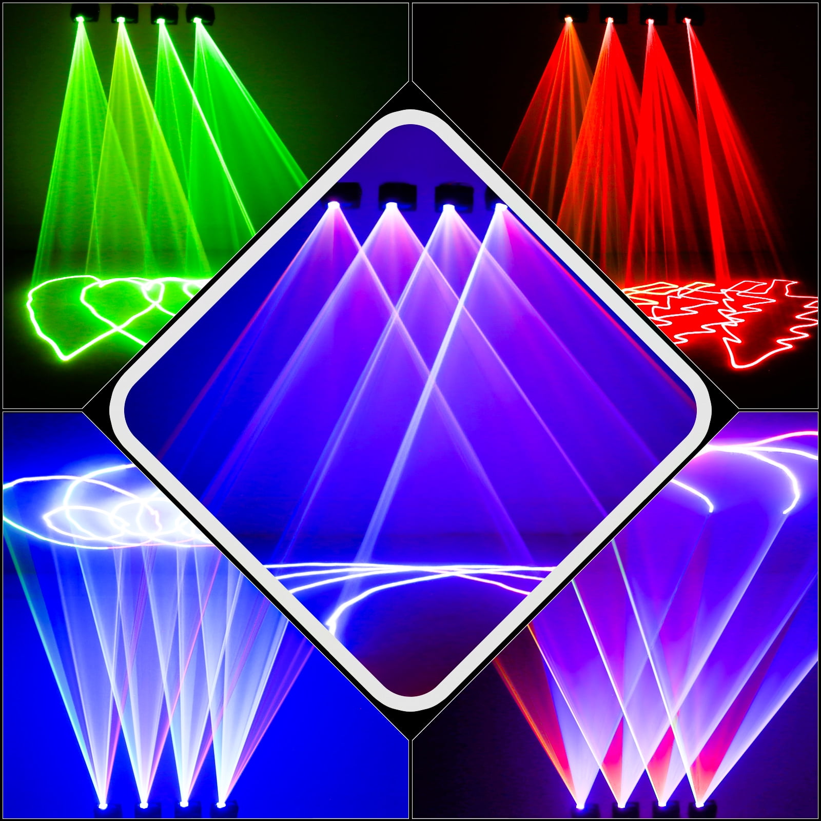 Lampe de projecteur Laser DMX 9 yeux motif stroboscopique Laser