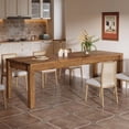 thumbnail image 3 of Tribesigns 78.7" Solid Wood Dining Table for 6-8, Extra Long Farmhouse Kitchen Table, Rectangle Dinner Table for Kitchen, Living Room, Rustic Brown, 3 of 7