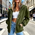 thumbnail image 5 of Womens Hoodies Army Green Women's Extended Length Zip Hoodie Lightweight Transitional Jacket Sweatshirt for Women L, 5 of 6