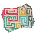 thumbnail image 1 of Ambesonne Indie Place Mats Set of 4, Vintage Spiral Colorful, Standard Size, Multicolor, 1 of 6