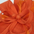 thumbnail image 7 of TRUBKH Fascinators Hat hats for women fascinator headband fascinators hats for women tea party fascinator for women Handmade Hair Clip Feather Wedding Fascinator Headpieces Orange One Size, 7 of 7