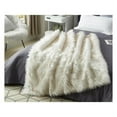 thumbnail image 2 of Posh Living Ermen 50"x60" Faux Wolf Fur Reversible Fabric Throw in Brown, 2 of 10