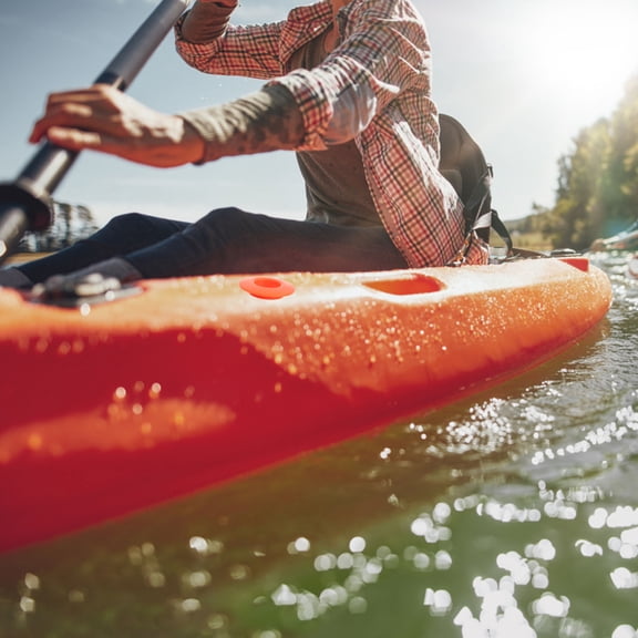 IDEANATEGRATE 4Pcs Kayak Accessories Paddle Drip Rings for Canoes and Boards Orange Anti Wear Material